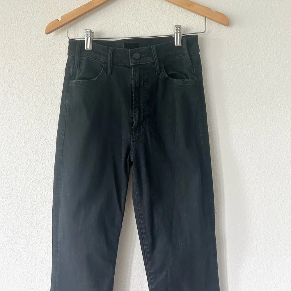 MOTHER The Hustler High-Rise Ankle Fray Jeans in Not Guilty